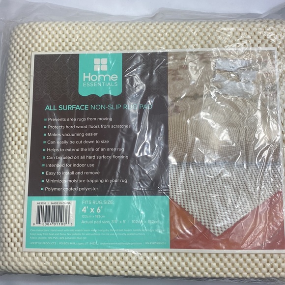 NEW Home Essential All Surface NonSlip Rug Pad 4’X 6’ - Picture 2 of 4